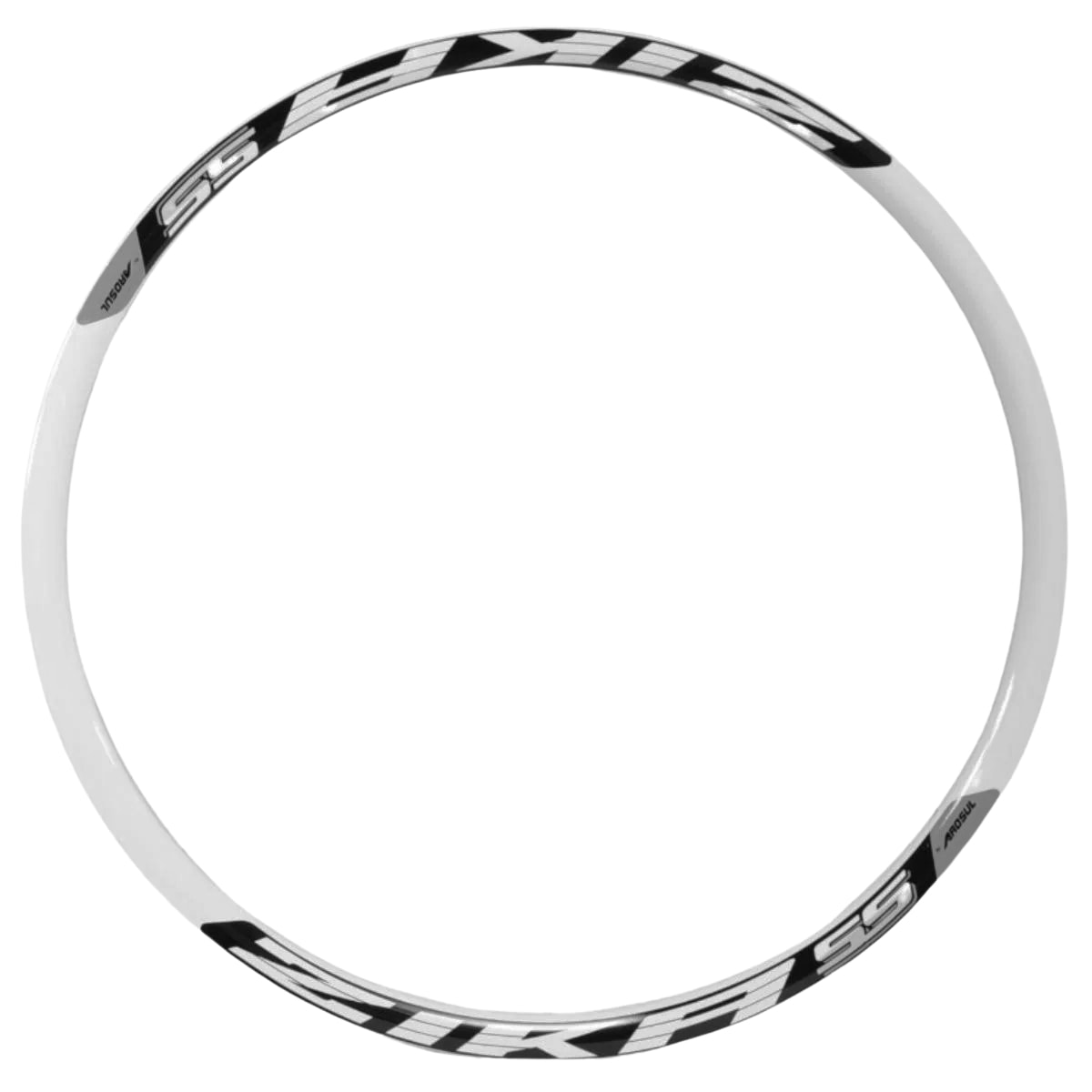 Aro 26 MTB Alumínio Aero Arosul Zika Branco e Preto Disco 36 Furos