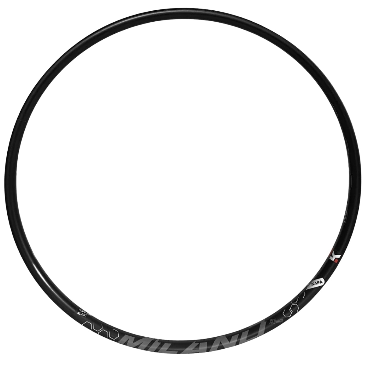 Aro 29 MTB Alumínio Aero Kapa Milano Preto Fosco Disco 32 Furos Tubeless
