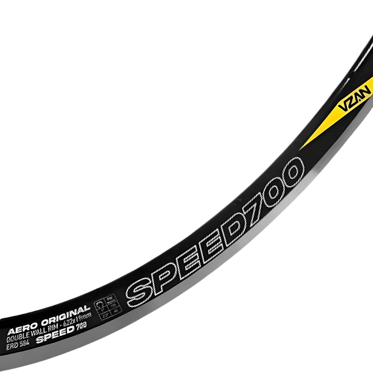 Aro 700C Alumínio Aero Vzan Speed Preto CNC 32 Furos