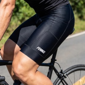 Bermuda Ciclismo Masculino Fennix Attack Preto Com Bolso - P
