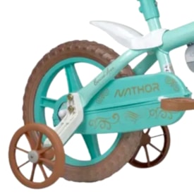 Bicicleta Aro 12 Infantil Nathor Antonella Verde e Marrom