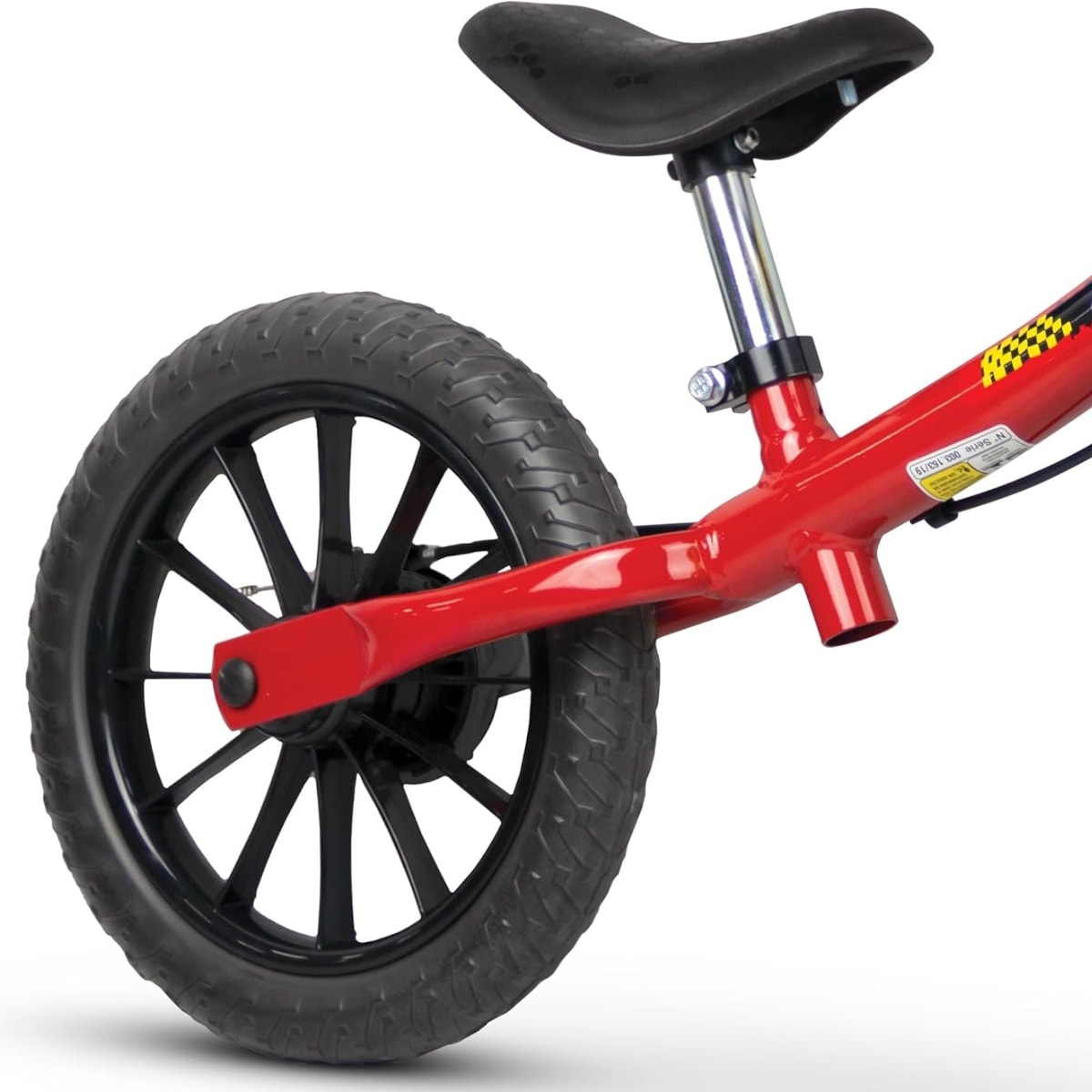 Bicicleta Aro 12 Infantil Nathor Balance Fast Vermelho e Preto