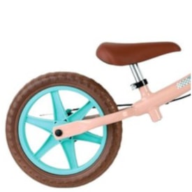 Bicicleta Aro 12 Infantil Nathor Balance Love Rosa e Verde