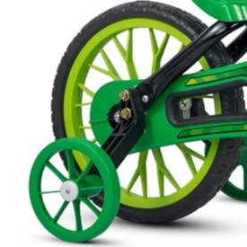 Bicicleta Aro 12 Infantil Nathor Black 12 Preto e Verde