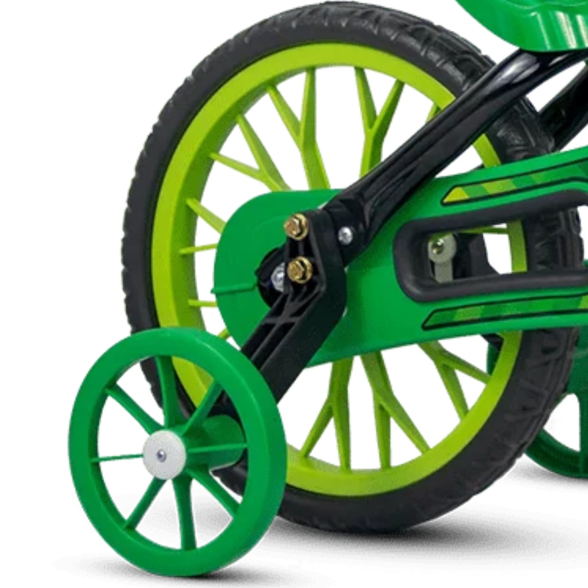 Bicicleta Aro 12 Infantil Nathor Black 12 Preto e Verde