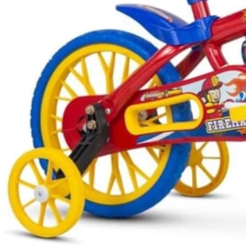Bicicleta Aro 12 Infantil Nathor Fireman Vermelho e Azul