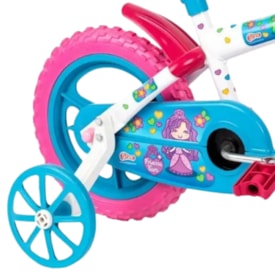 Bicicleta Aro 12 Infantil Styll Princesa Tiara Branco e Rosa