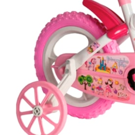 Bicicleta Aro 12 Infantil Styll Princesinha Branca e Rosa
