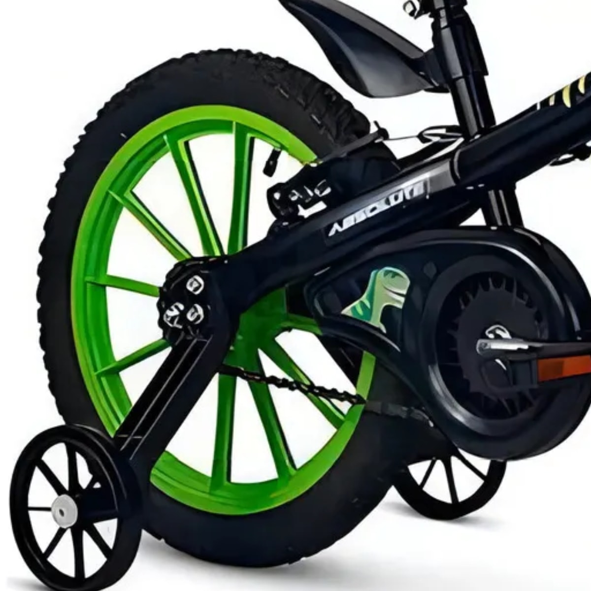 Bicicleta Aro 16 Absolute Dino Preto e Verde