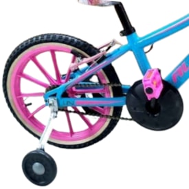 Bicicleta Aro 16 Alfameq Azul e Rosa