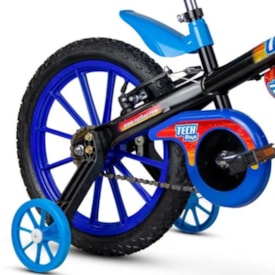 Bicicleta Aro 16 Nathor Tech Boys Preto e Azul