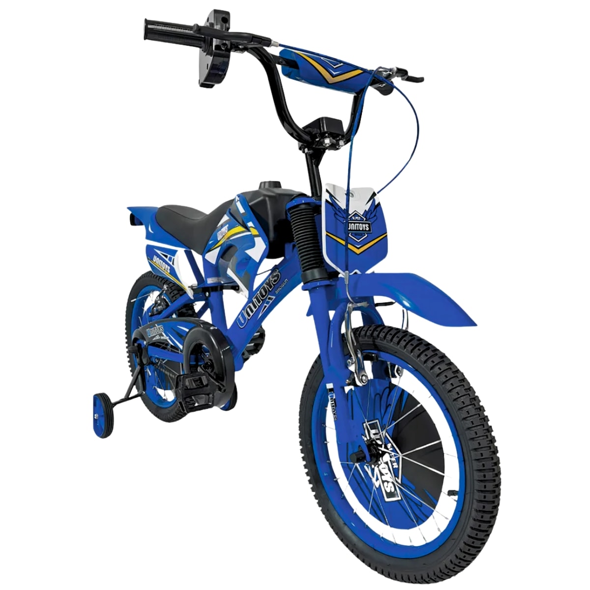 Bicicleta Aro 16 Unitoys Moto Cross Azul