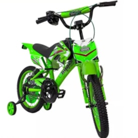 Bicicleta Aro 16 Unitoys Moto Cross Verde