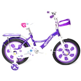 Bicicleta Aro 16 Unitoys Princess Roxo
