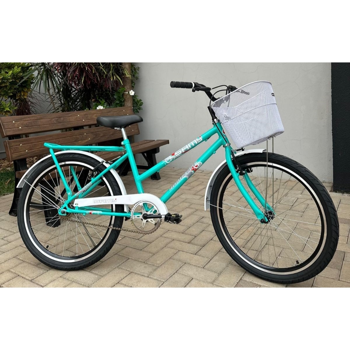 Bicicleta Aro 24 Samy Horizon Bege Marrom