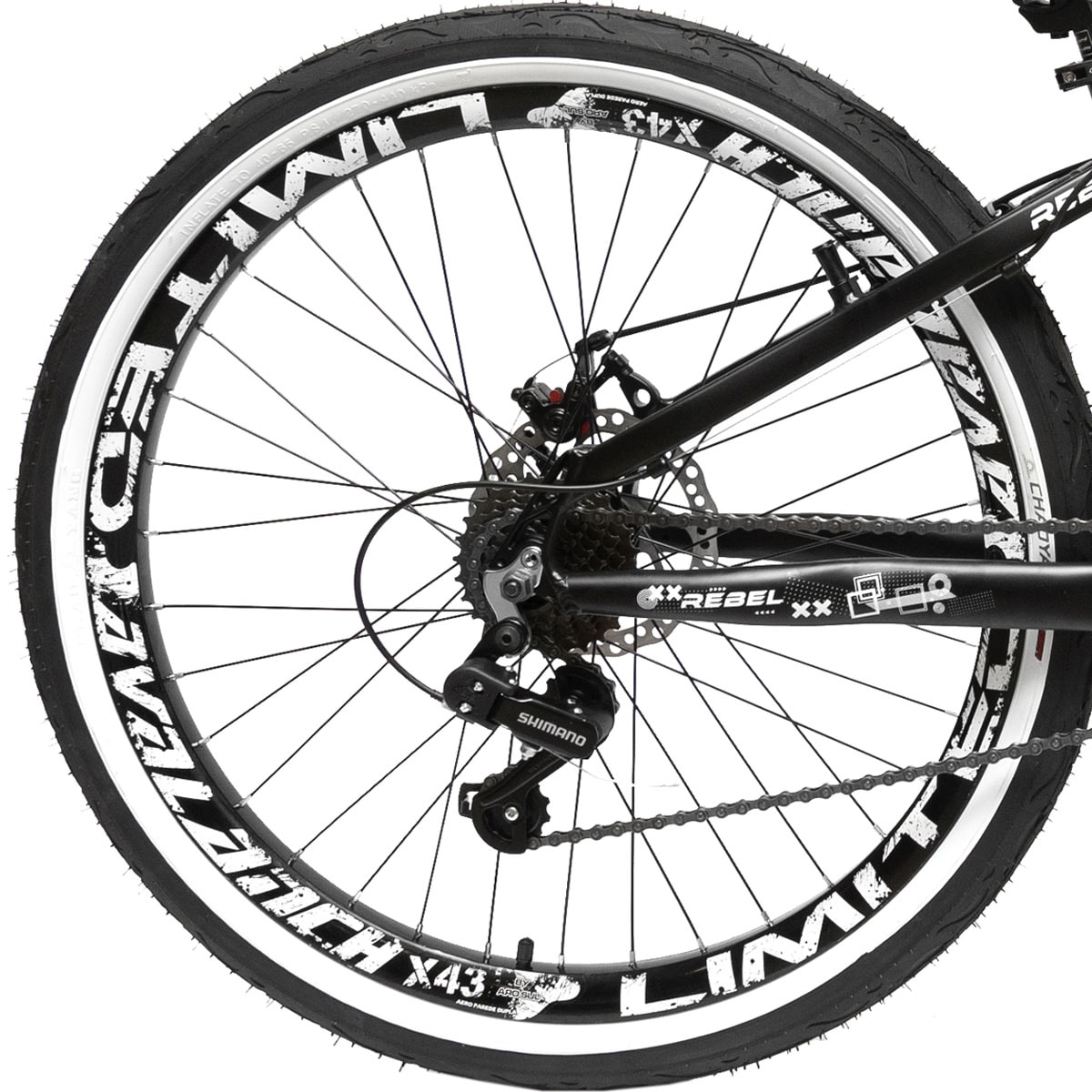 Bicicleta Aro 26 GTA Rebel 24 Velocidades Shimano