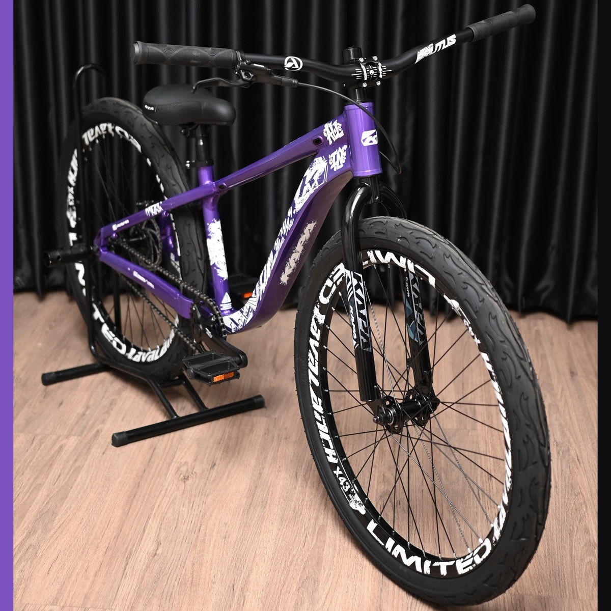 Bicicleta Aro 26 KAPA All In Single Freeride Roxo Aros Preto