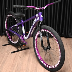 Bicicleta Aro 26 KAPA All In Single Freeride Roxo Pneus Flame