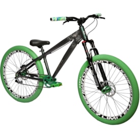 Bicicleta Aro 26 KAPA Beast Camaleão Verde Kit Single Grau