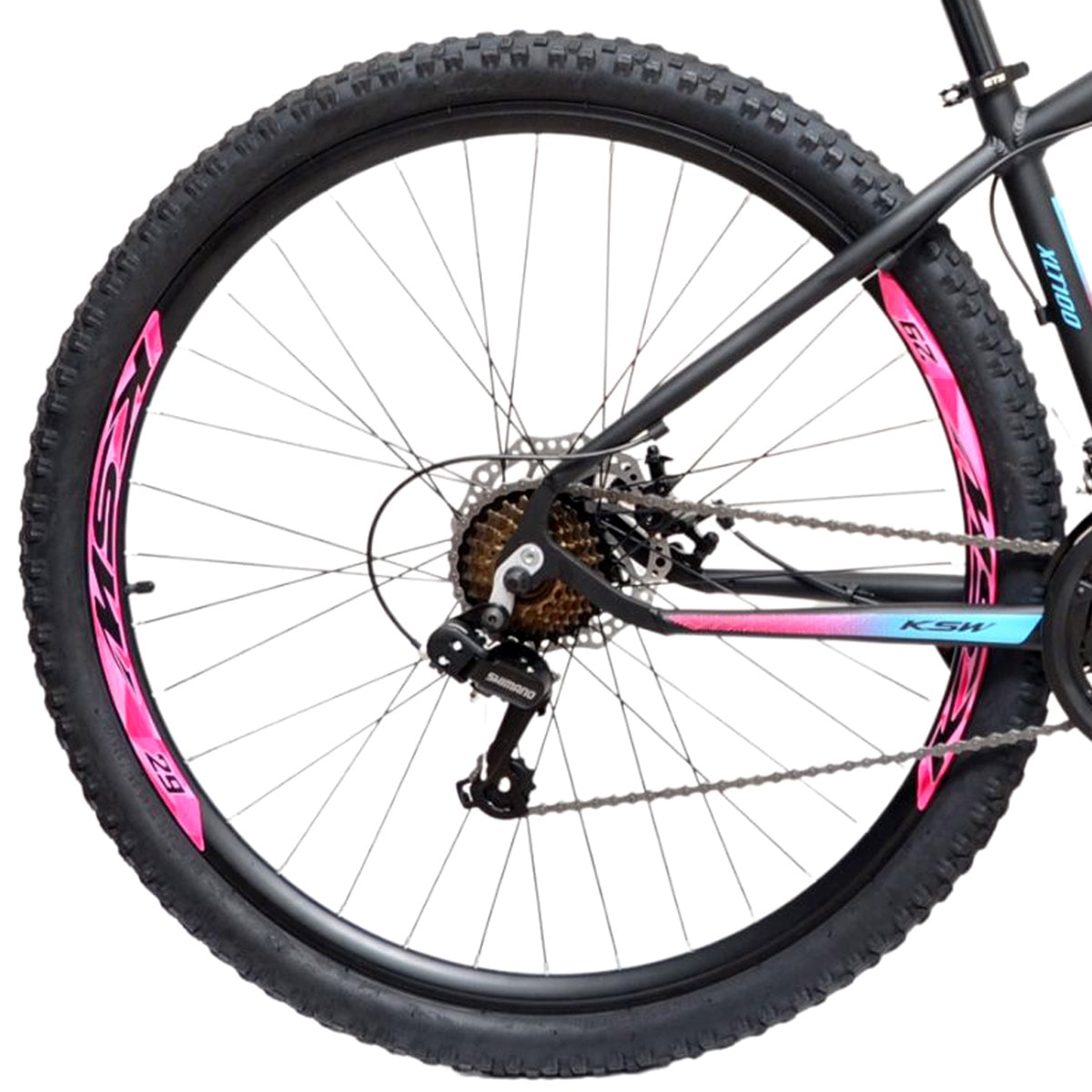 Bicicleta Aro 29 KSW 21 Velocidades Câmbios Shimano Freio Disco