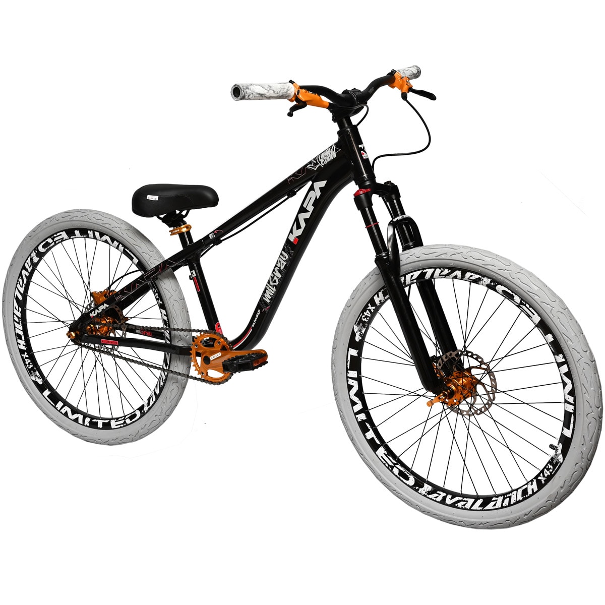 Bike Aro 26 KAPA Mil Grau Freeride Single Speed Black