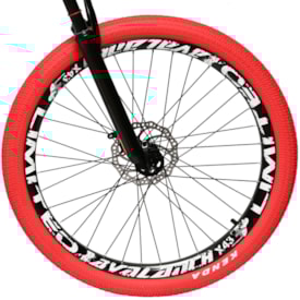 Bike Aro 26 KAPA Mil Grau Freeride Single Speed Branco e Vermelho