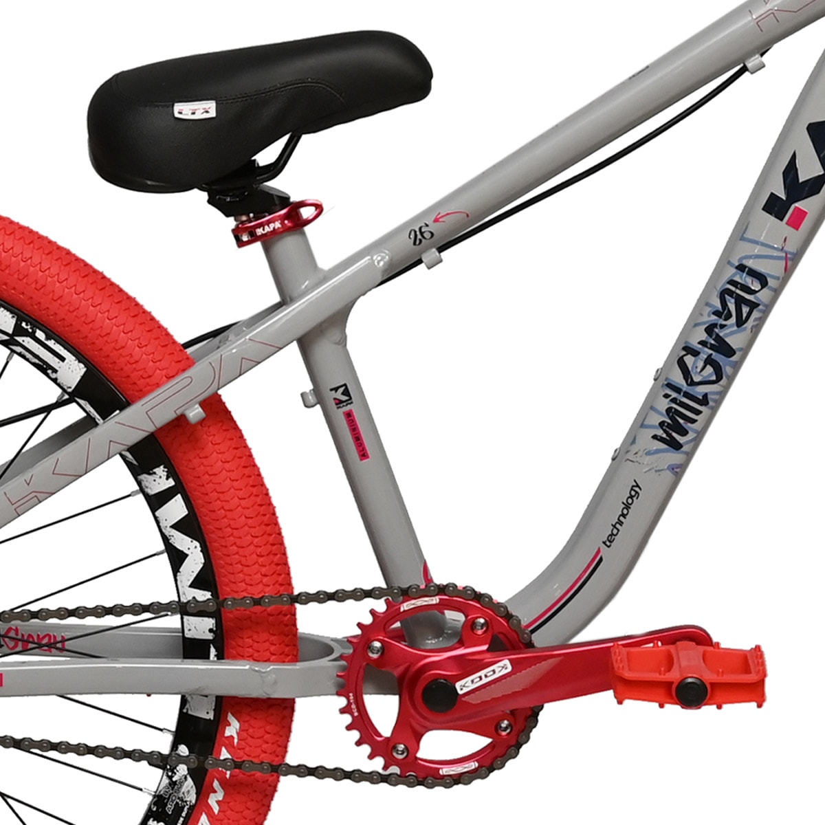 Bike Aro 26 KAPA Mil Grau Freeride Single Speed Nardo Gray