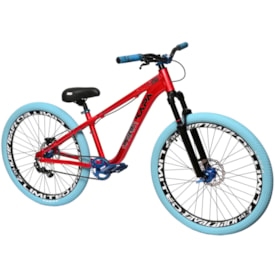 Bike Aro 26 KAPA Mil Grau Freeride Single Speed Vermelho e Azul