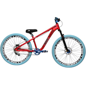 Bike Aro 26 KAPA Mil Grau Freeride Single Speed Vermelho e Azul