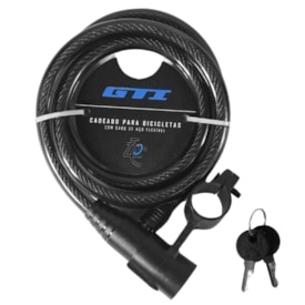 Cadeado Bicicleta Espiral Articulado GTI Chave 12mm x 1,5M