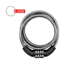 Cadeado Bicicleta Espiral Articulado Inviktus Segredo 6mm x 1M