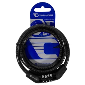 Cadeado de Bicicleta Espiral Comander Com Segredo 6mm X 1M