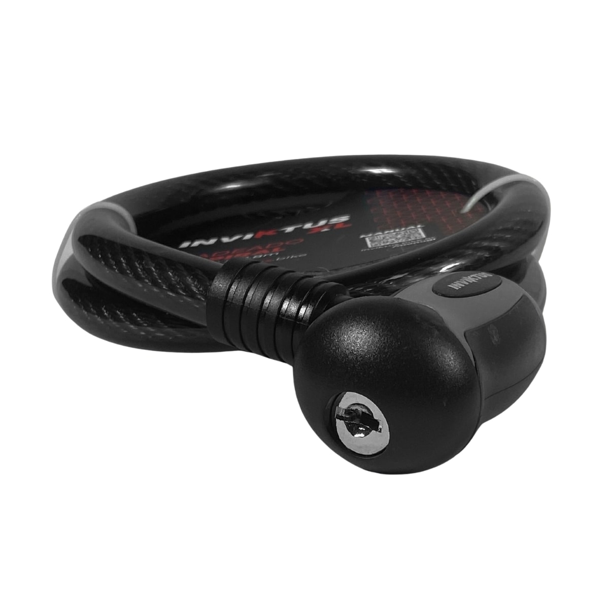Cadeado de Bicicleta Espiral Inviktus Com Chave 15mm X 80cm
