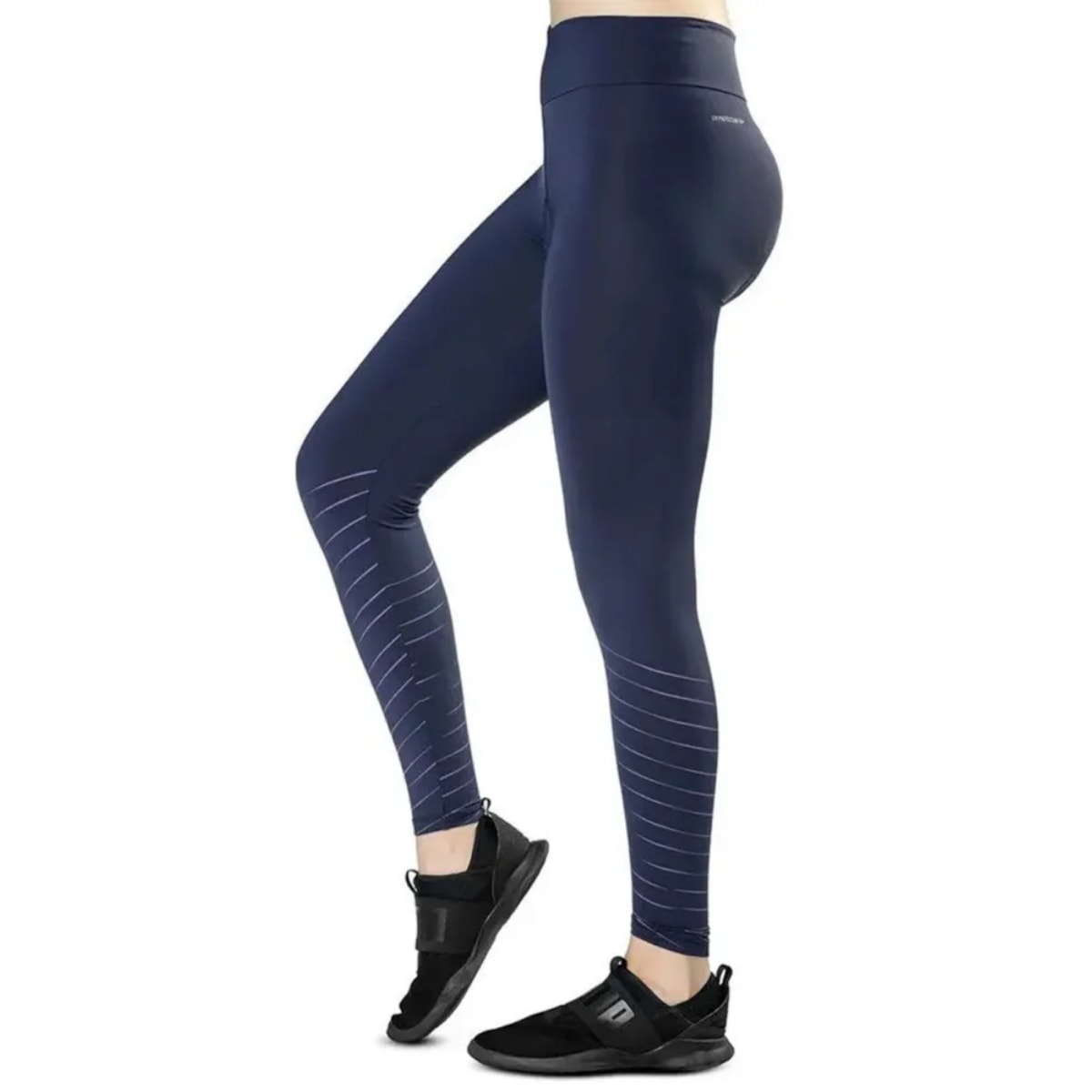 Calça de Ciclismo Feminina Elite Azul Marinho e Roxo