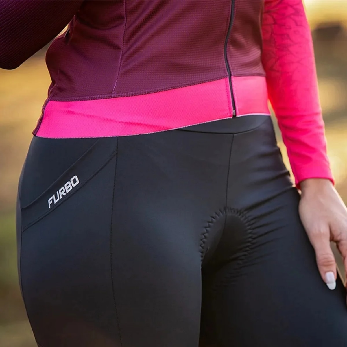 Calça de Ciclismo Feminina Furbo Hermana Com Bolso HT-90