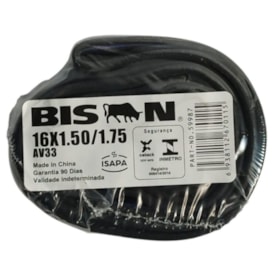 Câmara Aro 16x1.50/1.75 Bison Válvula Americana 33mm