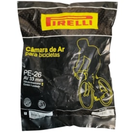 Câmara Aro 26x1.1/2x1.3/4/2.00 PE Pirelli Válvula Americana 33mm