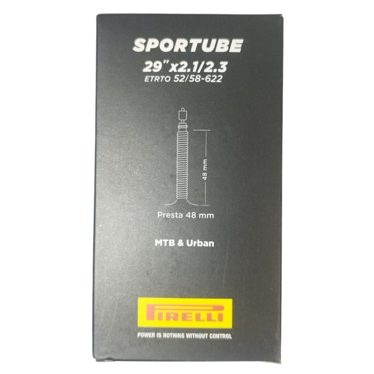 Câmara Aro 29x2.1/2.3 Pirelli Sporttube Válvula Presta 48mm