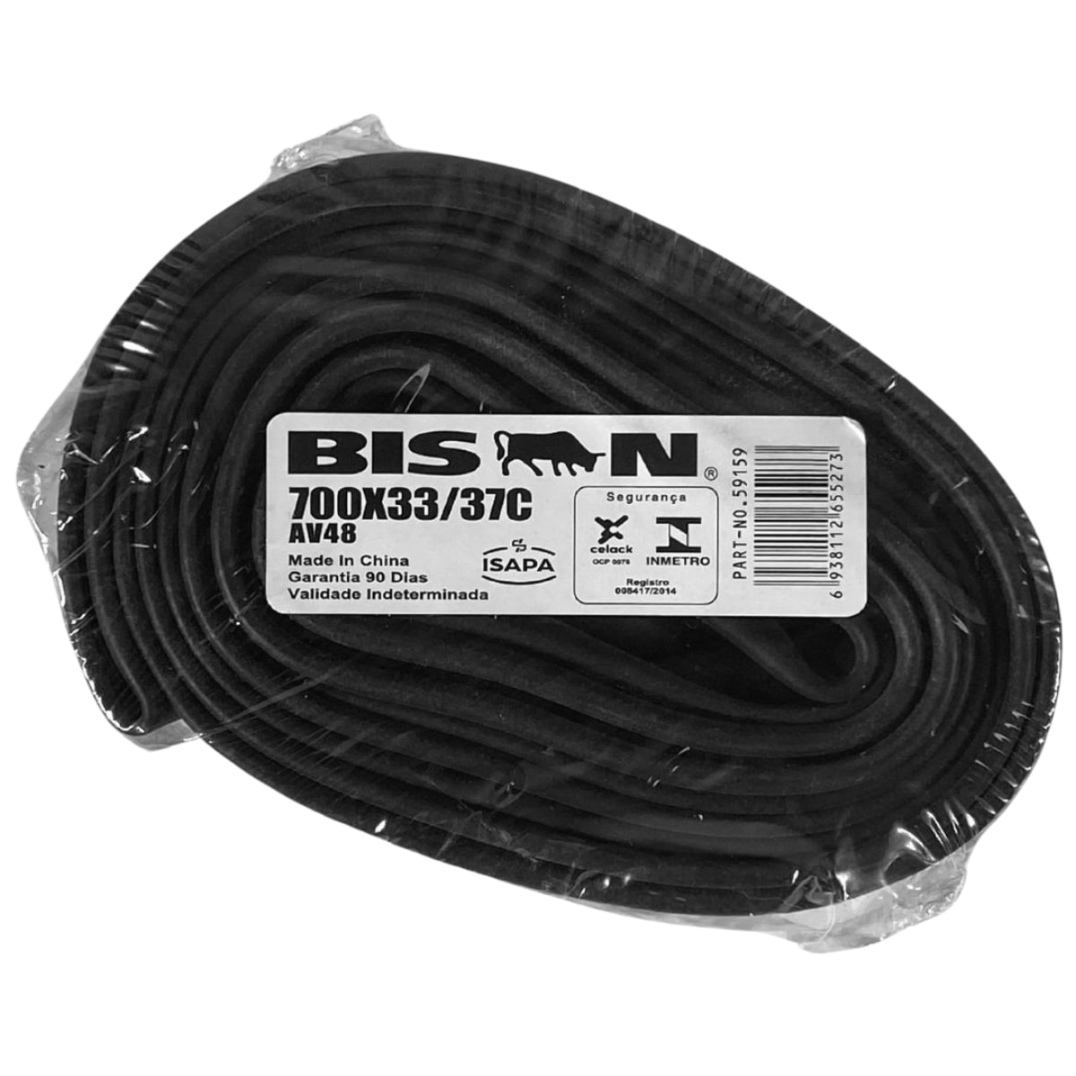 Câmara Aro 700x33/37C Bison Válvula Americana 48mm