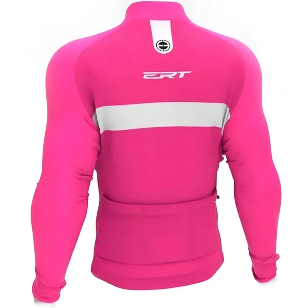 Camiseta Ciclismo Manga Longa Ert Classic Strip Pink Com Proteção UV