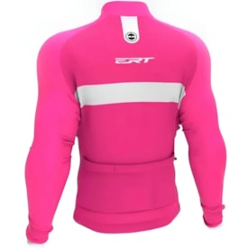 Camiseta Ciclismo Manga Longa Ert Classic Strip Pink Com Proteção UV