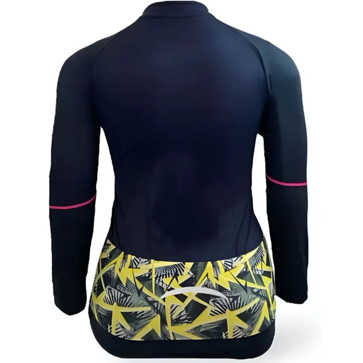 Camiseta Ciclista Feminina Elite Preto Amarelo Pink