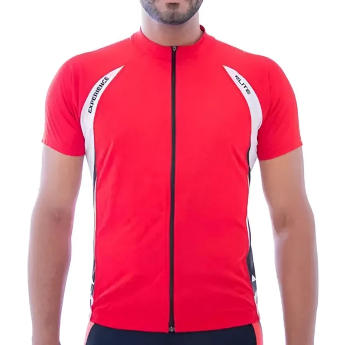 Camiseta Ciclista Masculina Elite Vermelho Branco