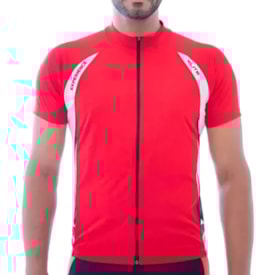Camiseta Ciclista Masculina Elite Vermelho Branco