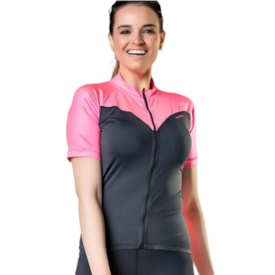 Camiseta Feminina Elite Especial Preto e Pink Com Proteção UV