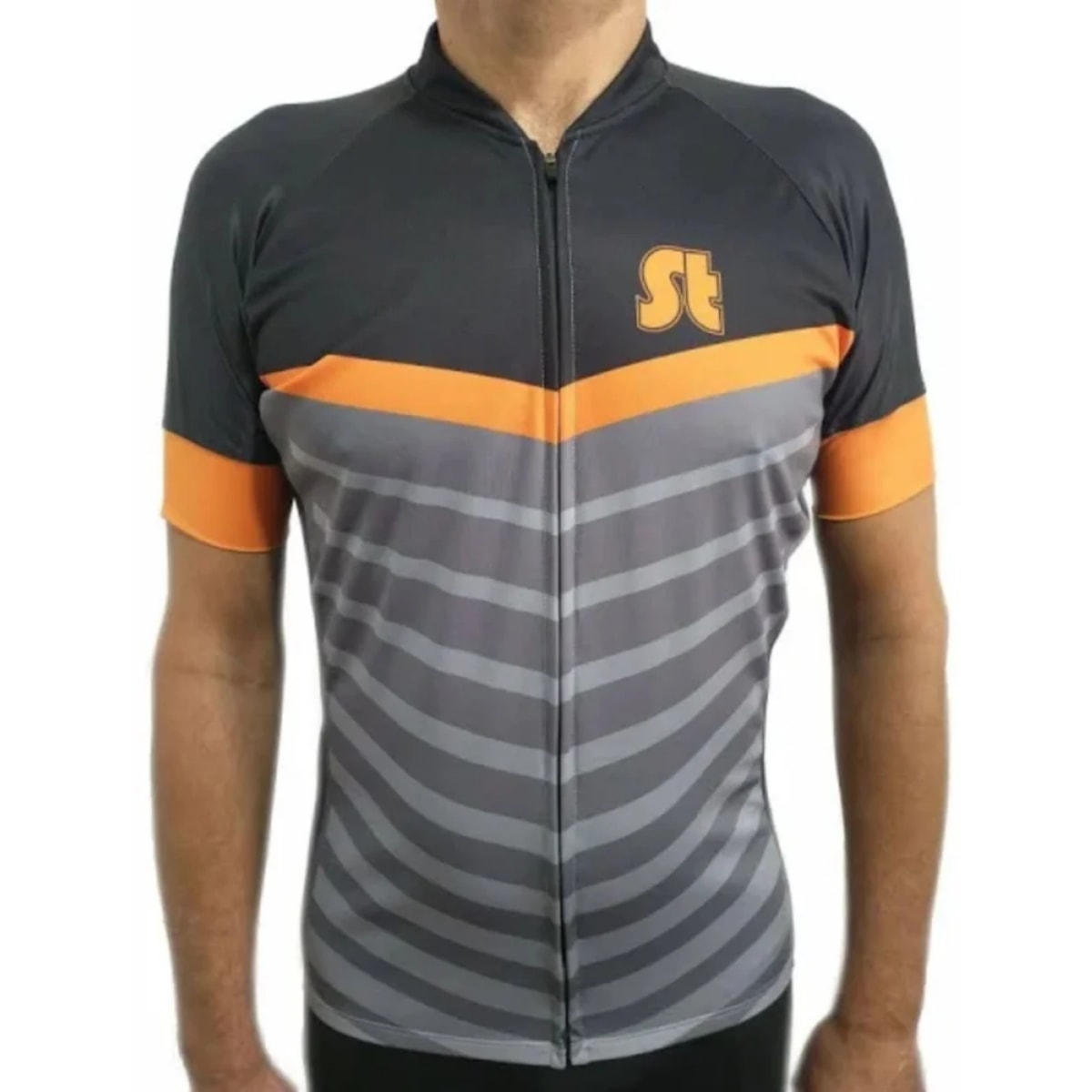 Camiseta Masculina Stroll Cinza e Preto - M