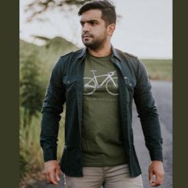 Camiseta Sense Gravel Verde Militar