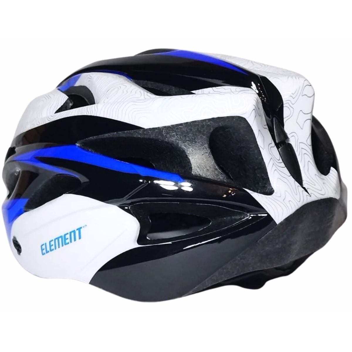 Capacete Bike Element In Mold Azul e Branco L-G