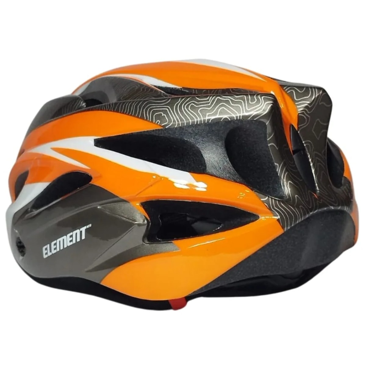 Capacete Bike Element In Mold Laranja e Grafite L-G