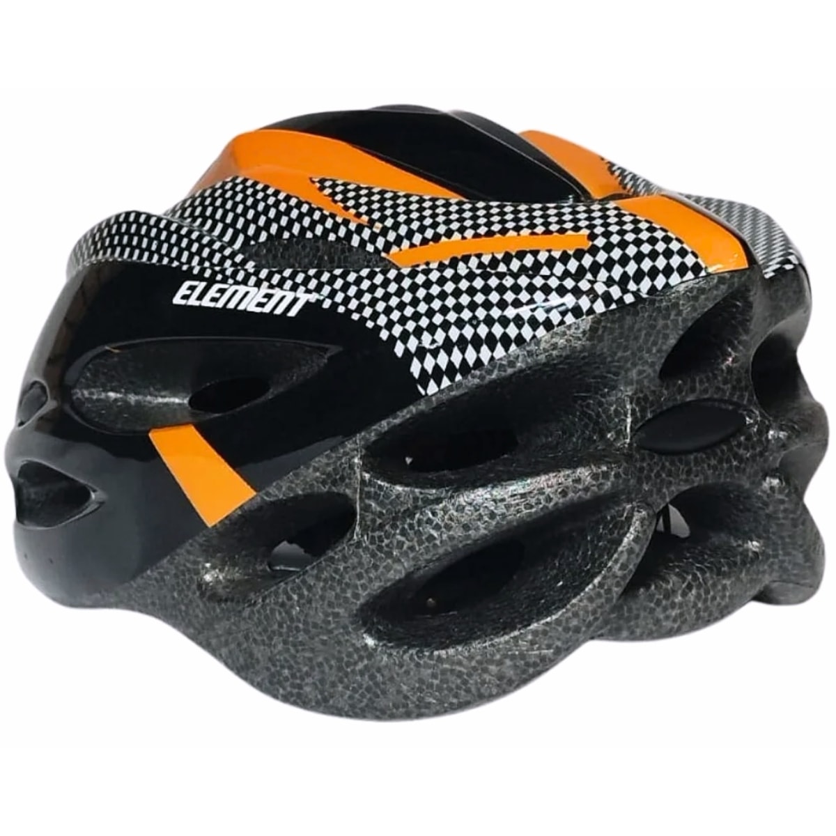 Capacete Bike Element Out Mold Grafite e Laranja M